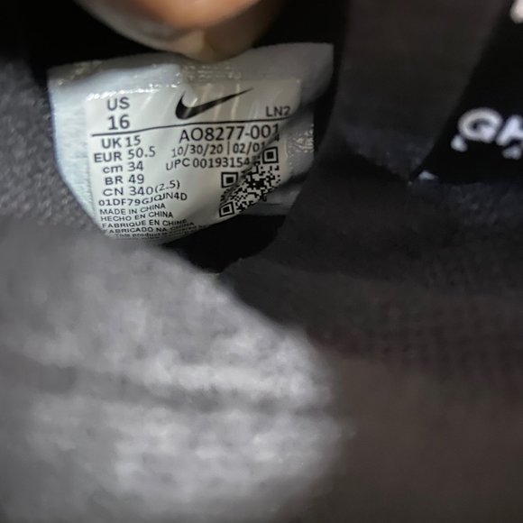 Nike Vapor Edge Pro 360 Cleats Black White Football Mens Size 16 AO8277-001 NEW main image 5